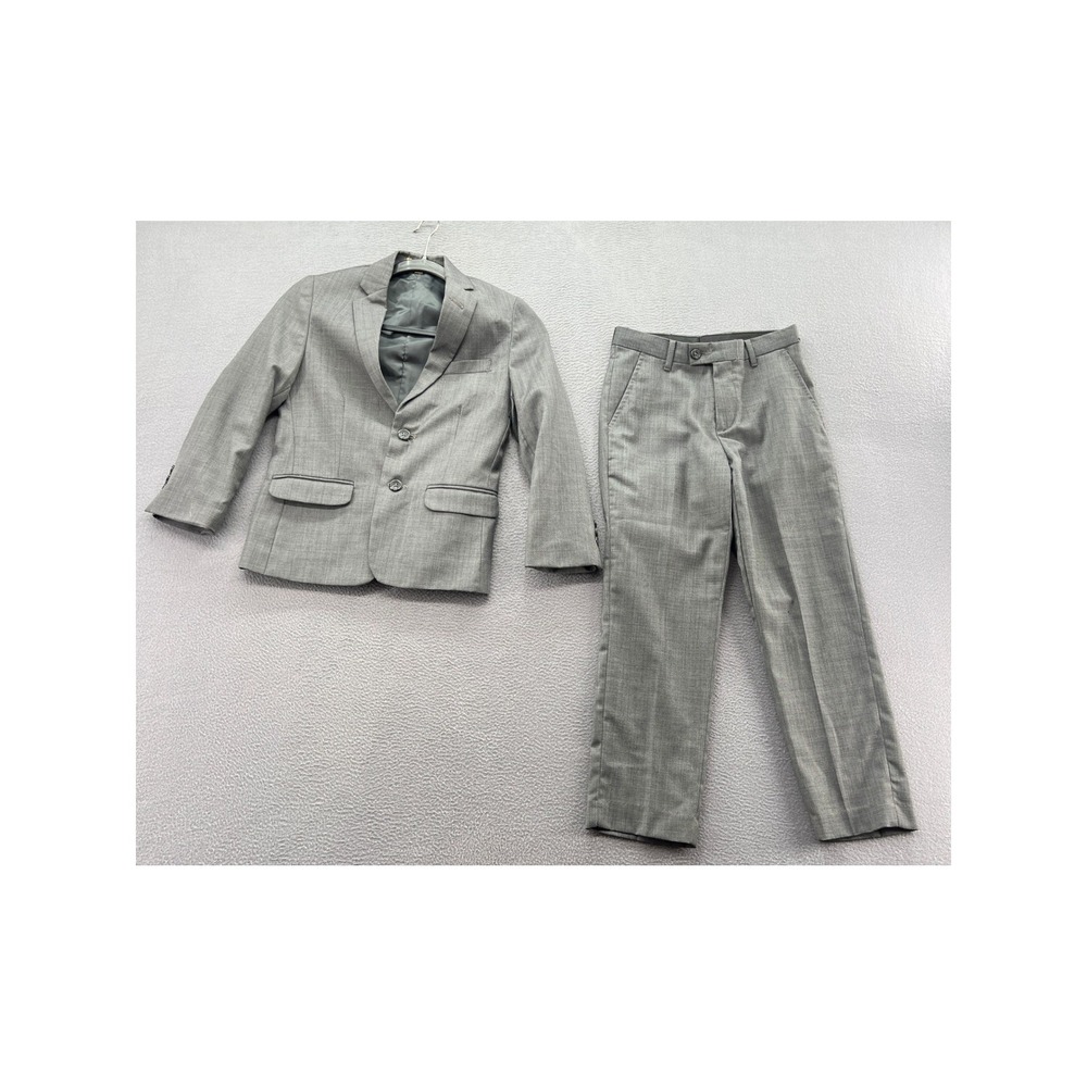 Classic Club Gold Label Suit Boys 8 Heather Gray 2 Piece Set Blazer and Pants